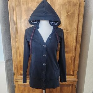 Self Esteem Y2k Hooded Plaid Cardigan | M